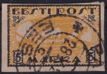 1920, Estonsko, 0013y, Výplatní známky: vikingská loď ⊙