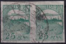 1920, Estonsko, 0015, Výplatní známka: pohled na Reval (Talin) ⊙ ◫