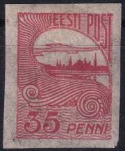 1920, Estonsko, 0016, Výplatní známka: pohled na Reval (Talin) ✶