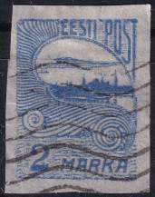 1920, Estonsko, 0017a, Výplatní známka: pohled na Reval (Talin) ⊙