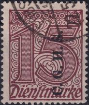 1920, Německá plebiscitní území (Horní Slezsko), SL010II, Služební známka Německé říše ⊙