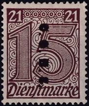 1920, Německá plebiscitní území (Horní Slezsko), SL03I, Služební známka Německé říše ✶