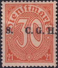 1920, Německá plebiscitní území (Horní Slezsko), SL05IIIVV, Služební známka Německé říše ✶