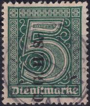 1920, Německá plebiscitní území (Horní Slezsko), SL08II, Služební známka Německé říše ⊙