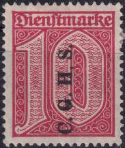 1920, Německá plebiscitní území (Horní Slezsko), SL09II, Služební známka Německé říše ✶