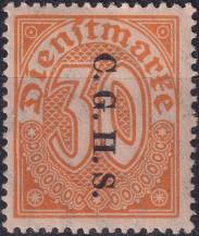 1920, Německá plebiscitní území (Horní Slezsko), SL12I, Služební známka Německé říše ✶