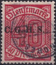 1920, Německá plebiscitní území (Horní Slezsko), SL13III, Služební známka Německé říše ⊙