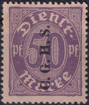 1920, Německá plebiscitní území (Horní Slezsko), SL14II, Služební známka Německé říše ✶