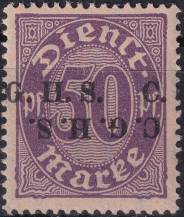 1920, Německá plebiscitní území (Horní Slezsko), SL14XIVV, Služební známka Německé říše ✶✶