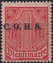 1920, Německá plebiscitní území (Horní Slezsko), SL16III, Služební známka Německé říše ✶✶