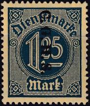 1920, Německá plebiscitní území (Horní Slezsko), SL17I, Služební známka Německé říše ✶