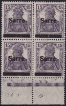 1920, Německá plebiscitní území (Sársko), 007aIDV, Výplatní známka: Dílčí vydání známek Německé říše ✶ ⊞ o D