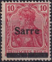 1920, Německá plebiscitní území (Sársko), 006aIDV, Výplatní známka: Dílčí vydání známek Německé říše ✶