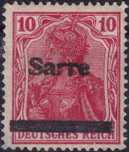 1920, Německá plebiscitní území (Sársko), 006aIII, Výplatní známka: Dílčí vydání známek Německé říše ✶