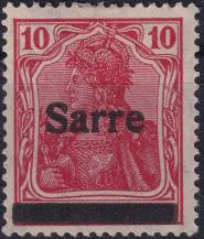 1920, Německá plebiscitní území (Sársko), 006bI, Výplatní známka: Dílčí vydání známek Německé říše ✶