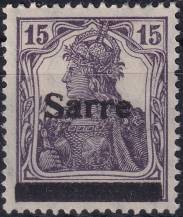 1920, Německá plebiscitní území (Sársko), 007aIII, Výplatní známka: Dílčí vydání známek Německé říše ✶