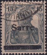 1920, Německá plebiscitní území (Sársko), 007bIII, Výplatní známka: Dílčí vydání známek Německé říše ⊙