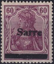 1920, Německá plebiscitní území (Sársko), 014bIII, Výplatní známka: Dílčí vydání známek Německé říše ✶