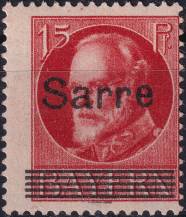 1920, Německá plebiscitní území (Sársko), 020a, Výplatní známka pro dřívější bavorskou část sárského území: Dílčí část známek Bavorska ✶