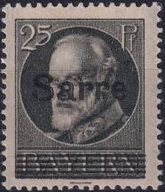 1920, Německá plebiscitní území (Sársko), 022, Výplatní známka pro dřívější bavorskou část sárského území: Dílčí část známek Bavorska ✶