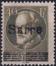 1920, Německá plebiscitní území (Sársko), 024, Výplatní známka pro dřívější bavorskou část sárského území: Dílčí část známek Bavorska (✶)