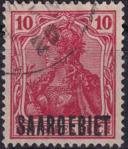 1920, Německá plebiscitní území (Sársko), 033, Výplatní známka: Dílčí část známek Německé říše ⊙