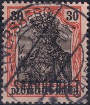 1920, Německá plebiscitní území (Sársko), 036, Výplatní známka: Dílčí část známek Německé říše ⊙