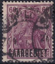 1920, Německá plebiscitní území (Sársko), 039b, Výplatní známka: Dílčí část známek Německé říše ⊙