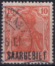 1920, Německá plebiscitní území (Sársko), 045, Výplatní známka: Dílčí část známek Německé říše ⊙