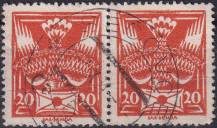 1921, ČSR I, 0148A, Výplatní známka: Holubice ⊙ ⊟