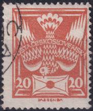 1921, ČSR I, 0148AVV, Výplatní známka: Holubice ⊙