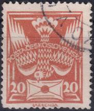 1921, ČSR I, 0148AVV, Výplatní známka: Holubice ⊙