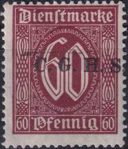 1921, Německá plebiscitní území (Horní Slezsko), SL15aIII, Služební známka Německé říše ✶