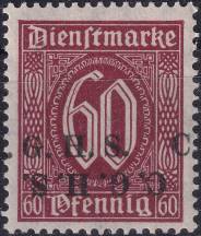 1921, Německá plebiscitní území (Horní Slezsko), SL15aXIVV, Služební známka Německé říše ✶✶