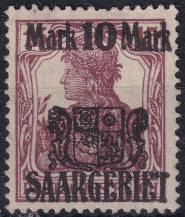 1921, Německá plebiscitní území (Sársko), 052, Výplatní známka (✶)