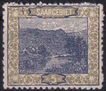 1921, Německá plebiscitní území (Sársko), 053A, Výplatní: obrázky krajiny - mlýn nad Mettlachem ✶