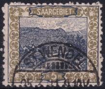 1921, Německá plebiscitní území (Sársko), 053A, Výplatní: obrázky krajiny - mlýn nad Mettlachem ⊙