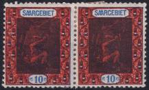 1921, Německá plebiscitní území (Sársko), 054A, Výplatní: obrázky krajiny - horník při práci ✶ ◫