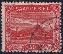 1921, Německá plebiscitní území (Sársko), 059A, Výplatní: obrázky krajiny - halda, Völklingen ⊙