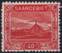 1921, Německá plebiscitní území (Sársko), 059A, Výplatní: obrázky krajiny - halda, Völklingen ✶