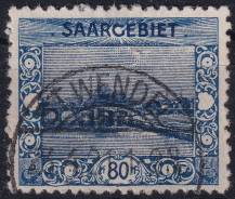 1921, Německá plebiscitní území (Sársko), 062A, Výplatní: obrázky krajiny - "Starý most", Saarbrücken ⊙