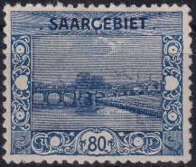 1921, Německá plebiscitní území (Sársko), 062A, Výplatní: obrázky krajiny - "Starý most", Saarbrücken ✶