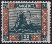 1921, Německá plebiscitní území (Sársko), 064A, Výplatní: obrázky krajiny - těžní věž ✶