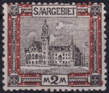 1921, Německá plebiscitní území (Sársko), 065A, Výplatní: obrázky krajiny - Nová radnice, Saarbrücken ✶