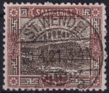 1921, Německá plebiscitní území (Sársko), 066A, Výplatní: obrázky krajiny - továrna na kameninu Mettlach ⊙