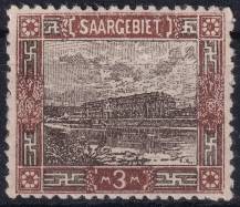 1921, Německá plebiscitní území (Sársko), 066A, Výplatní: obrázky krajiny - továrna na kameninu Mettlach ✶