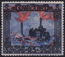 1921, Německá plebiscitní území (Sársko), 069, Výplatní: obrázky krajiny - huť v Burbacheru ✶