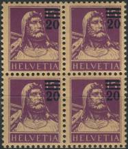 1921, Švýcarsko, 0160a, Výplatní známka: Tellovo poprsí ∗∗ ⊞