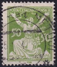 1922, ČSR I, 0156AVV, Výplatní známka: Osvobozená republika ⊙