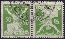 1922, ČSR I, 0156TBa, Výplatní známka: Osvobozená republika ⊙